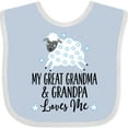 thumbnail image 3 of Inktastic My Great Grandpa and Grandma Love Me Boy Lamb Boys or Girls Baby Bib, 3 of 4