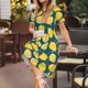 thumbnail image 3 of Disketp Lemon para Vestido de Manga Corta para Mujeres, Vestidos de Verano para Mujeres, Casual y Holgado para la Playa, 3 of 6