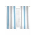 thumbnail image 6 of Blue Grey Striped Sheer Curtains for Living Room Bedroom Geometric Vertical Stripes Minimalist Sheer Curtains 72 Inch Long 2 Panels Set Light Filtering Curtain Window Treatments Drapes, 6 of 6