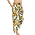thumbnail image 2 of Uemuo Yellow Tulips Pattern Women's Wide Leg Palazzo Lounge Pants with Pockets Light Weight Loose Comfy Casual Pajama Pants-XX-Large, 2 of 9