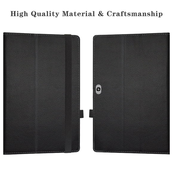 Case For 10.3" Lenovo IdeaPad Duet 3i 10IGL5 Tablet PC Folding Stand PU Leather Cover with Elastic Closure Black