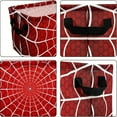 thumbnail image 2 of Red Spider Web Printed Laundry Basket, Thick Oxford Fabric Foldable Laundry Basket, Large Capacity for Easy Storage, Bathroom Decoration and Accessories, Bathroom Organization and Storage, Shelf Bask, 2 of 9