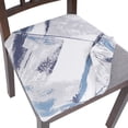 thumbnail image 1 of Forros Elásticos para Asiento de Silla Juego de 6 Azul/Blanco, 1 of 7
