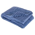 thumbnail image 3 of Mainstays Channel Faux Fur Blanket, Blue Jewel, Full/Queen, 86" x 90", 3 of 6
