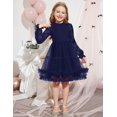thumbnail image 6 of Arshiner Toddler Tutu Dress Girls Puff Long Sleeve Fall Winter Formal Party Tulle Dresses, 6 of 6