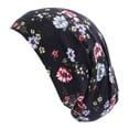 thumbnail image 4 of Sombrero de Quimioterapia para La Pérdida de Cabello con Turbante de de Doble Capa - Negro, talla inconfundible Salvador Turbante de algodón para envolver la cabeza, 4 of 8