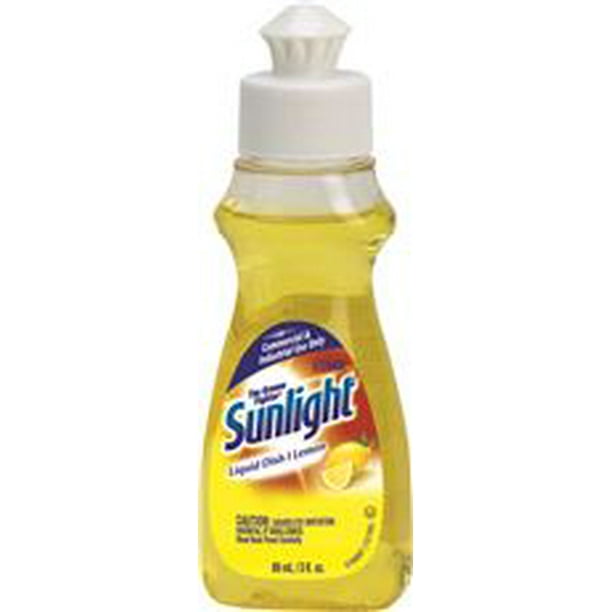 Sunlight Liquid Dish Detergent, Lemon Scent, 3 oz Bottle, 90/CT