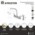 thumbnail image 5 of Kingston FB755SP Americana Two-Handle 4-Hole 8" Centerset Kitchen Faucet with Side Sprayer in Oil Rubbed Bronze, 5 of 5