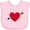 AD-Pink, variant on Inktastic Valentines Day Heart Arrow Boys or Girls Baby Bib