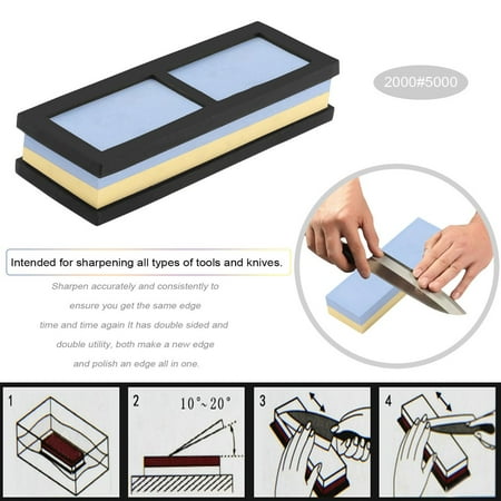 Double Side Whetstone Knife 2000#5000 Grit Sharpener Knife Sharpener Stone, Knife Sharpener