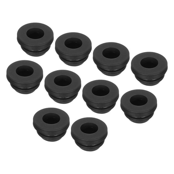 10Pcs Snap Rubber Grommet Plug Mount Dia 8mm ID 5.5mm Seal Anti-Scratch for Electrical Box Cable Black