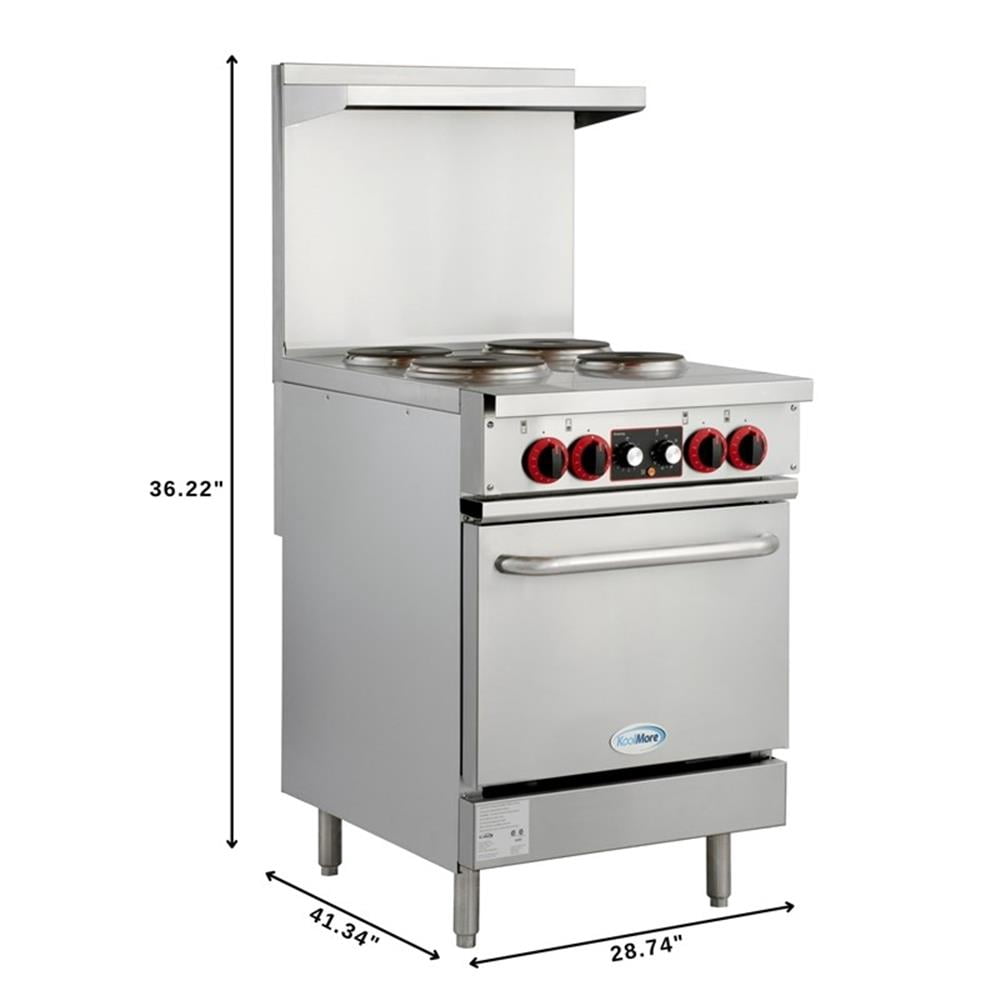 Pemberly Row 24" Electric Range with 4 Burners & 1 Standard Electric Oven