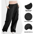 thumbnail image 4 of Rolanko Girls Cargo Pants Wide Leg Streetwear Kids Pants with Pockets Trendy Jogger Trousers, 4 of 6