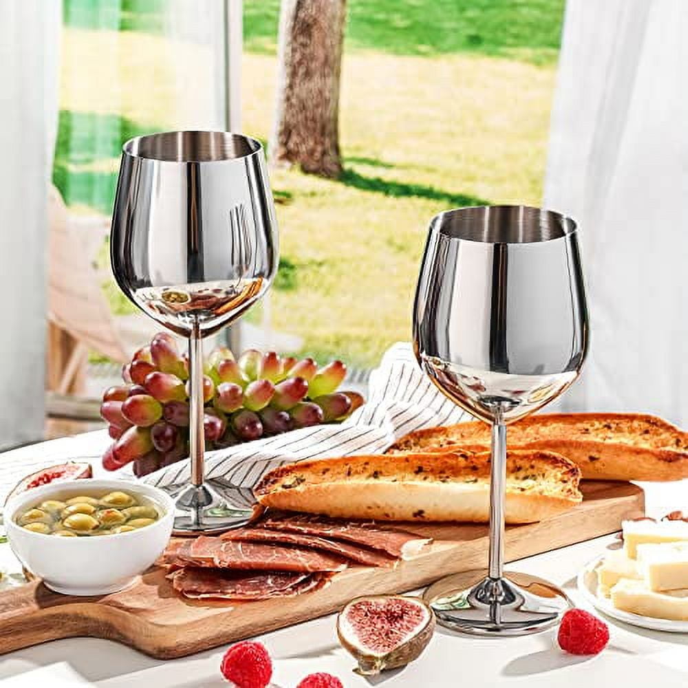 Gusto Nostro Stainless Steel Wine Glass - 18 oz - Unbreakable Black Wine  Glasses for Travel, Camping and Pool - Fancy, Unique and Cool Portable  Metal Wine Glass… in 2023
