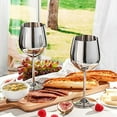 thumbnail image 6 of WOTOR Stainless Steel Wine Glasses Set of 4, 18oz Unbreakable & Portable Stemmed Metal (Silver), 6 of 7