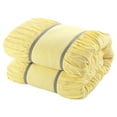 thumbnail image 3 of Chic Home Elizabeth 3-Piece Ruched Duvet Cover Set, Queen, Yellow, 3 of 4