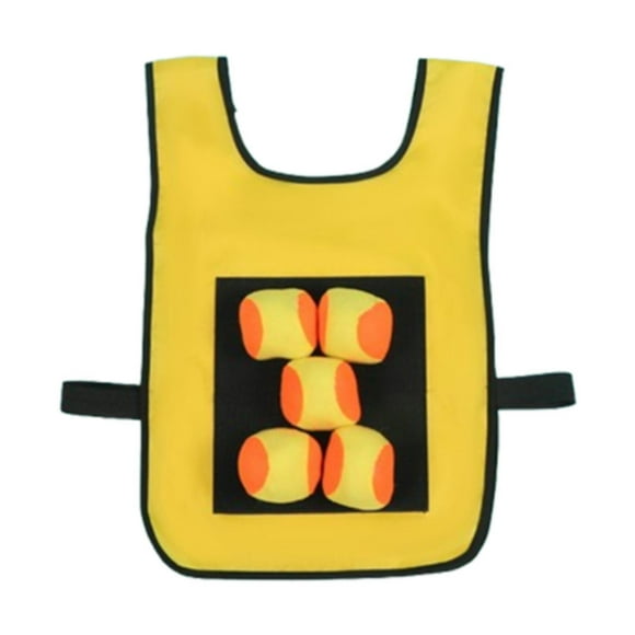 Bunblic Dodgeball Game Sticky Ball Vest Party Game Toss Soft Toy Balls, Indoor and Outdoor Activities Game for Indoor Camping Outside
