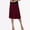 Wine, variant on Dianli Gifts Utility Skirt Pocket Skort High Waist Pocket Flared Ankle Length Elastic Waist Cotton Linen A Line Skirt With Belt Casual Work To Weekend Travel Skirt