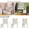 thumbnail image 2 of Kojooin Makeup Vanity Desk with Mirror and Lights, Vanity Table with 5 Drawers, Vanity Set with Stool and Removable Side Storage Cabinet for Bedroom, 2 of 8