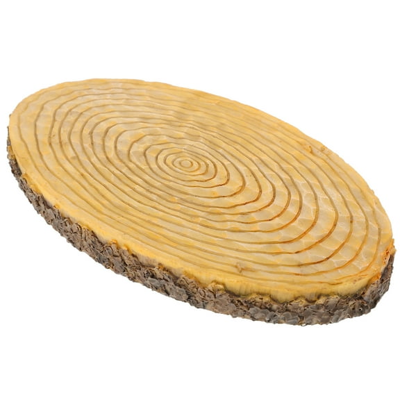 Worgeous Resin Display Stand Fake Wood Slices for Centerpieces Circle Wood Pieces for Crafts Tree Bark Wood Slices Wedding Table Decor Unfinished Wooden Circles