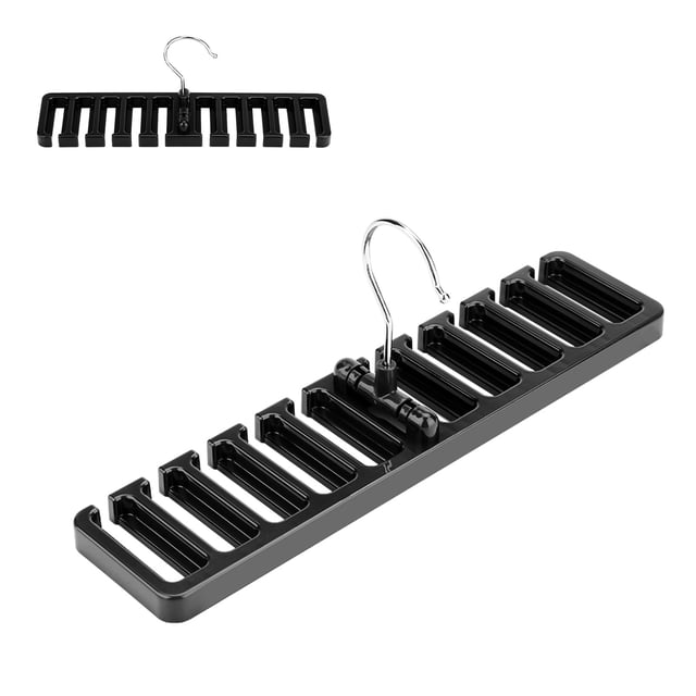 Chiciris Organizador de Cinturón, Colgador de Corbatas Con 10 Ranuras, Colgador de Cinturón, Colgador de Corbata y Cinturón, Organizador de Bufandas, Para Cinturones, Corbatas,