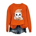 thumbnail image 4 of Heisall Womens Sweatshirts 2025 Autumn Winter Round Neck Halloween Print Long Sleeve Casual Fashion Loose Hoodless Tops, 4 of 5