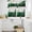 Green White Yellow, variant on Red Marble Kitchen Curtains Sets for Windows 36 Inch Length, Modern Ink Painting Art Abstract Rod Pocket Window Treatments Tier Curtains and Valances Set for Bedroom/Bathroom