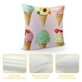 thumbnail image 4 of Autua Ice Cream Desserts Graphic Decorative Pillow Cover for Home Couch Living Room - High-Quality Summer Printed 1PC 18x18in, 4 of 5