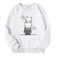 thumbnail image 3 of FhsagQ Girls Sweatshirt Size 6T Kid Girls Autumn and Winter Letter Printed Round Neck Long Sleeved Sweatshirt Girls Sweatshirt Size 6T Girls Sweatshirts Size 10-12 White White 11-12 Years, 3 of 6