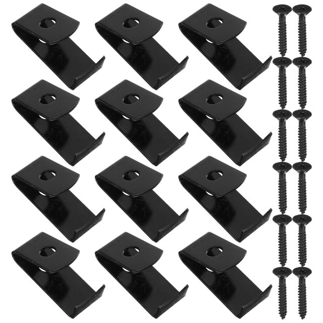 Ganchos para macetas, 12 unidades, para colgar en la pared, para exteriores, de hierro negro