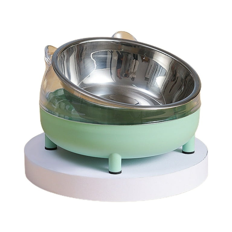 Elevated Raised Pet Dog Feeder Bowl Stainless Steel Food Water Stand+ 2pcs  Bowls