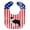 Border Collie - Black And White, variant on USA Patriotic Black Border Collie Baby Bib