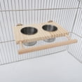 thumbnail image 4 of Taza de alimentación para loros, plato de comida para pájaros, de alimentación de jaula de acero inoxidable con soporte de abrazadera para Sunnimix Comedero para pájaros, 4 of 8