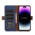 thumbnail image 3 of Nalacover Cute Wallet Case for iPhone 14 Plus, Card Slots Cash Holder Premium Faux PU Leather Flip Folio Cover with Magnetic Clasp RFID Blocking Kickstand Anti-Scratches Protective Case,Darkblue, 3 of 8