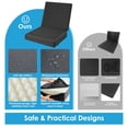 thumbnail image 3 of Wheelchair Seat Cushions, WANALIT Washable Waterproof Foam Waffle Surgery Cushion Foam Seat Pad for Relieve Sciatica Back Tailbone Pressure Sore & Ulcer Pain with Lumbar Support for Chair-Black, 3 of 7