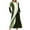 028 Green, variant on Womens Striped Dresses Casual Long Sleeve Crew Neck Loose Fit Ruffle Hem Flowy Long Dress With Pockets