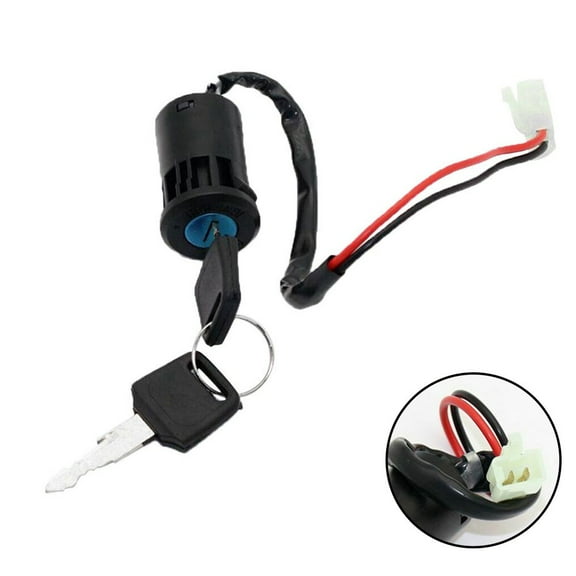QIFEI 2 - Wire Ignition Key Switch Lock & 2 Keys For Scooter Dirt Bike Moped for ATV