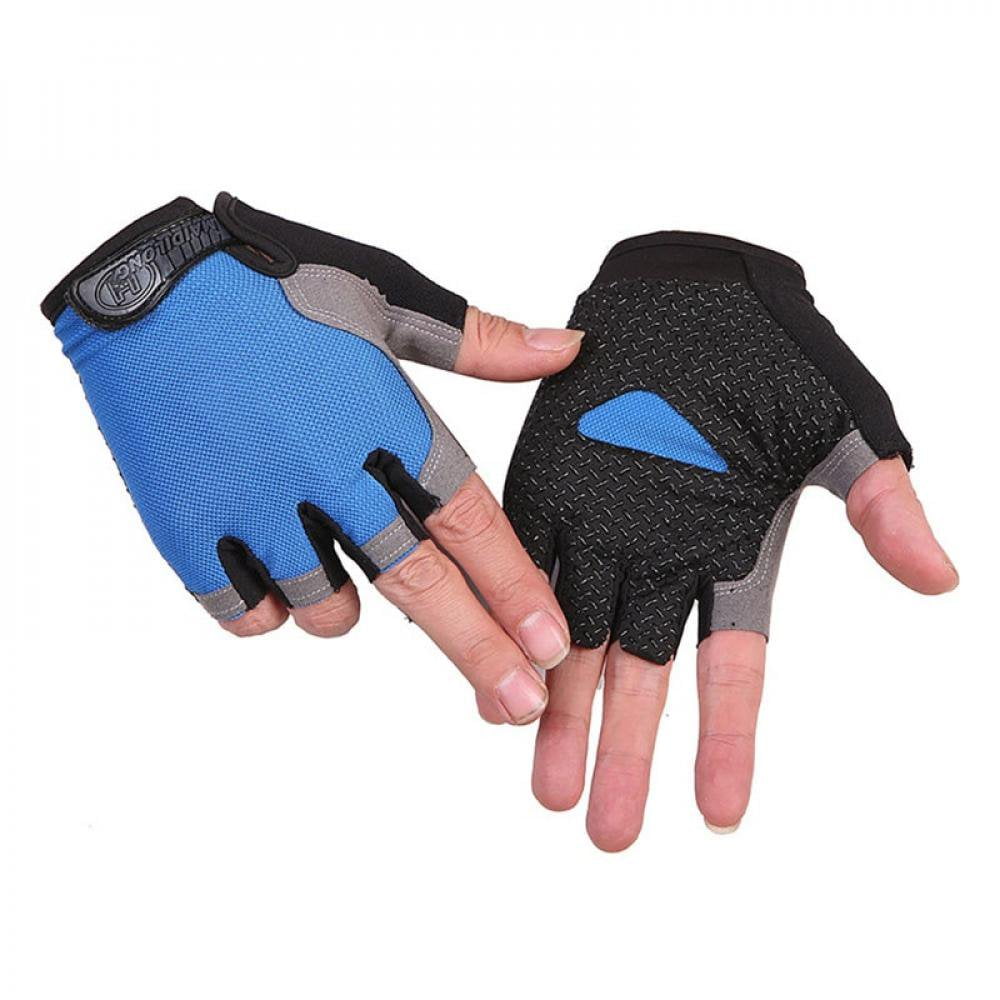 Cycling Men Women Mountain Bicycle Cycle Half Finger Gel Pad Anti-slip Gloves 