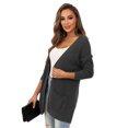 thumbnail image 3 of VERABENDI Women's Casual Cardigan Fall Sweaters Chunky Cable Open Front with Pockets Knit Jackets,S-2XL, 3 of 7