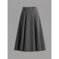 thumbnail image 5 of Women's Skirt, Pleated A-Line Midi Skirt, Fitted Suit Skirt Bottoms for Office and Commute, 5 of 5