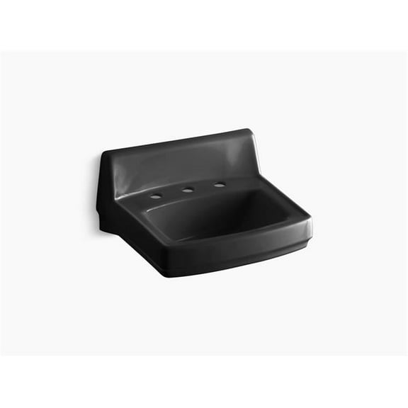 Kohler K-2030 Greenwich 20-3/4" Wall Mounted Bathroom Sink - Black