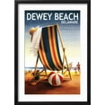 thumbnail image 2 of Art.com Dewey Beach, Delaware - Beach Chair and Ball Art Print by Lantern Press, Black Frame Wall Art, 17" x 23", 2 of 5