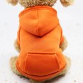 thumbnail image 5 of Sudadera con capucha para gatos, ropa de algodón para perros con abrigo de invierno y bolsillo exterior (naranja), 5 of 5