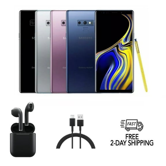 Pre-Owned Samsung Galaxy Note 9 N960U (Fully Unlocked) 128GB Midnight Black w/ Wireless Earbuds