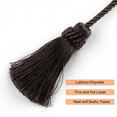 thumbnail image 3 of 4Pcs Curtain Tiebacks Handmade Decorative Curtain Holdbacks Rope with Tassel (Charcoal), 3 of 6