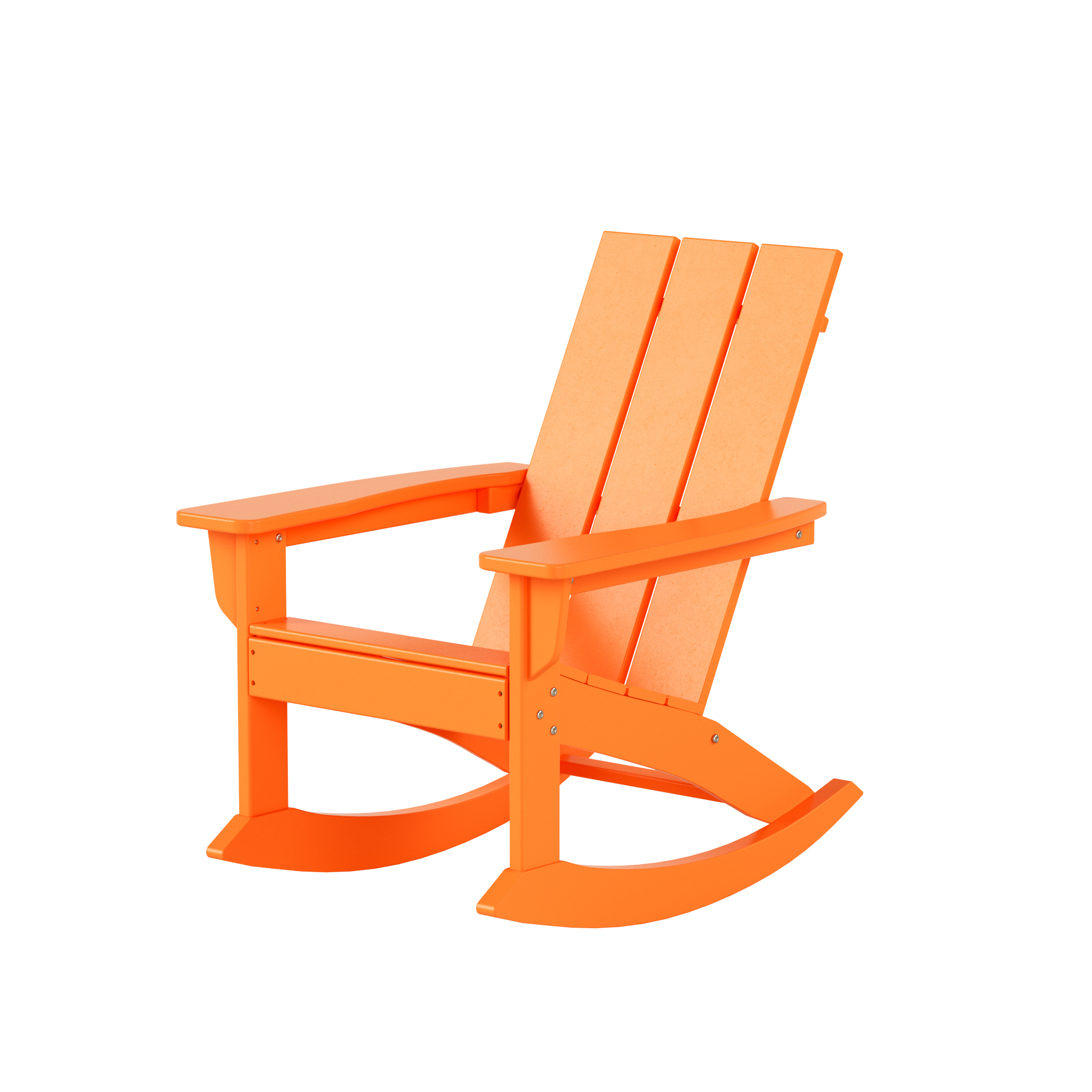 WestinTrends Ashore Patio Rocking Chair, All Weather Poly Lumber Plank Adirondack Rocker Chair