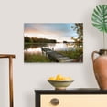 thumbnail image 4 of Great Big Canvas "A Dock On A Lake At Sunrise Near Wawa; Ontario, Canada"  by Susan Dykstra White Brown   Wrapped Canvas Print Wall Artwork, 4 of 7