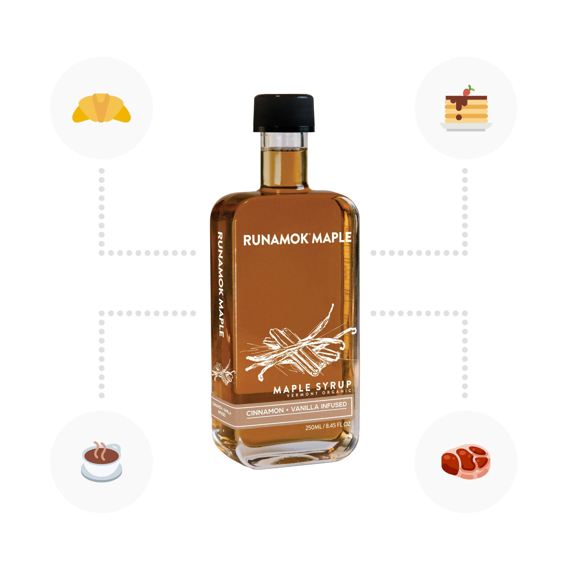 Runamok Cinnamon + Vanilla Infused Maple Syrup 8.45 fl oz