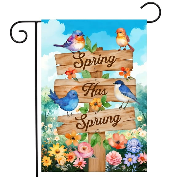 Briarwood Lane Spring Garden Flag 12x18 For Outdoor Spring Has Sprung Sign For Spring Garden Flag Flags For Outside
