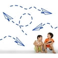 thumbnail image 1 of Flying Paper Airplane Kids Modern Wall Art Decal, 1 of 4